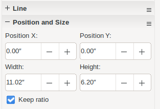 Ilustasi Kandungan: Impress: Position and Size