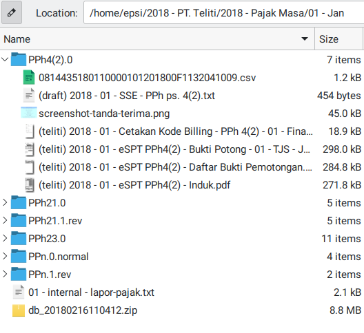 Berkas PPh 4(2): Folder
