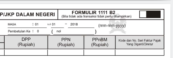 Berkas PPn: Form 1111 B2