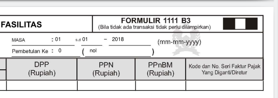 Berkas PPn: Form 1111 B3