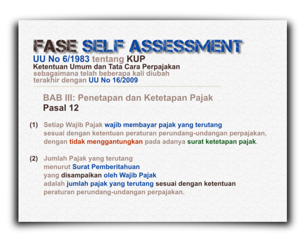 UU KUP: Fase: Self Assessment