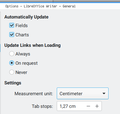 LibreOffice: Pengaturan Unit di Writer
